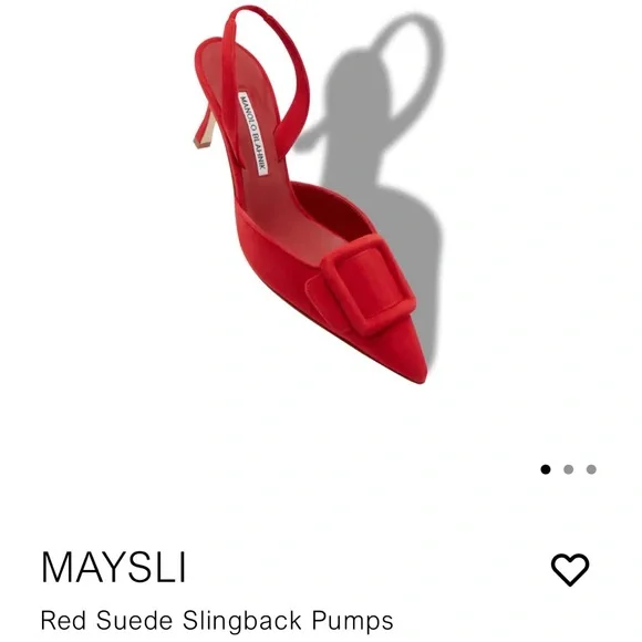 靴 MANOLO BLAHNIK MAYSLI 37 MAYSLI | White Nappa Leather Slingback Pumps | Manolo Blahnik